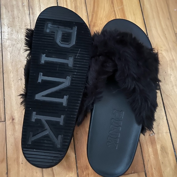 PINK Fur Slides - Picture 3 of 9
